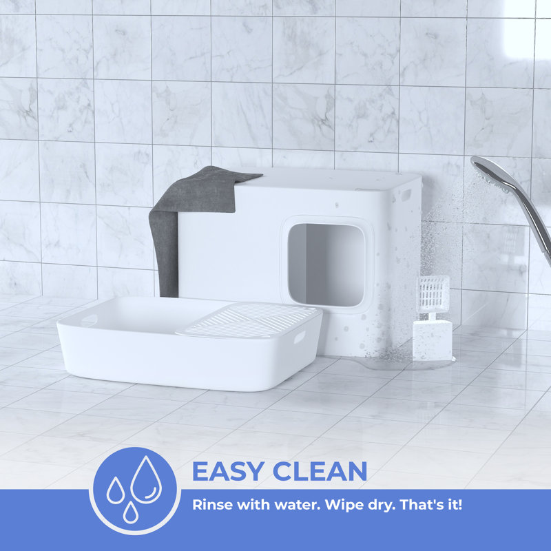 Archie & Oscar™ Plastic Cat Litter Box Enclosure with Scoop & Reviews